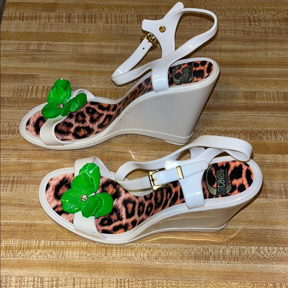 Vintage justcavalli floral wedges